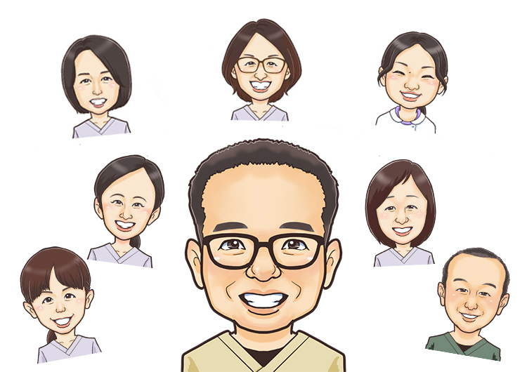 写真：先生似顔絵